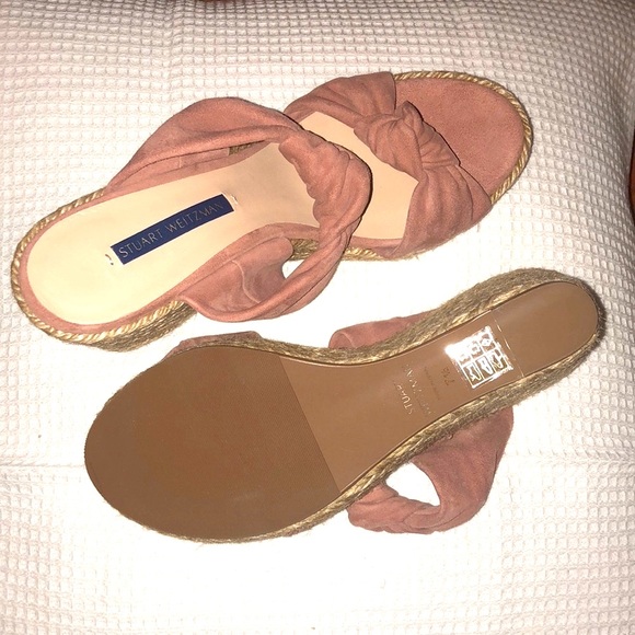 🆕 Stuart Weitzman Sarina Espadrille Wedge Slide - Picture 5 of 8